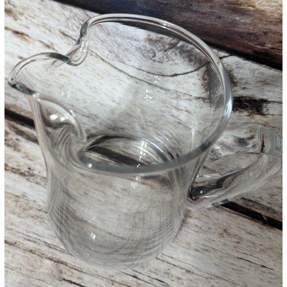 Vintage Beer Pitcher 6” Glass Clear - Picture 5 of 8